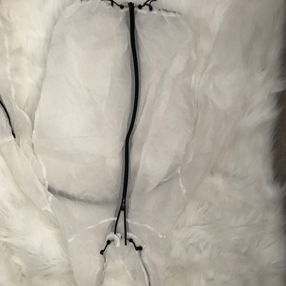 White Sheer Hooded Windbreaker